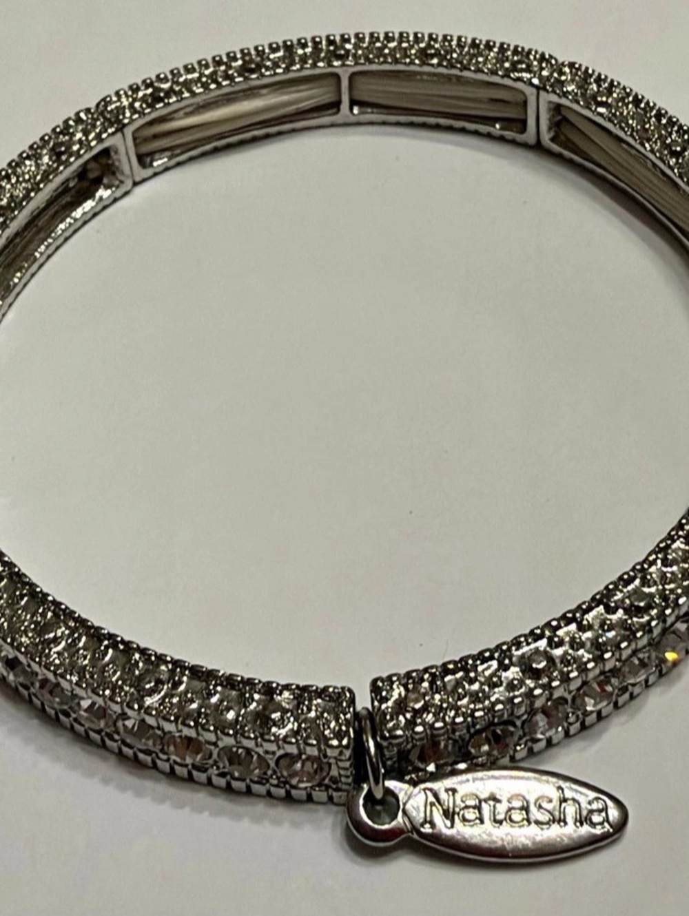 Natasha Rhinestone Bracelet in Silver Like New
